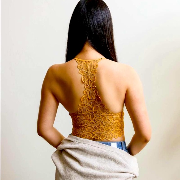 🌼 Daisy Lace Boho Longline Padded Bralette NWT - Picture 7 of 14